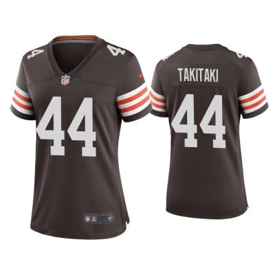 Women 2020 Sione Takitaki Cleveland Browns Brown Game Jersey