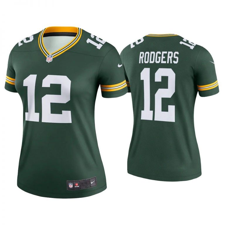 Women Aaron Rodgers Green Bay Packers Green Legend Jersey