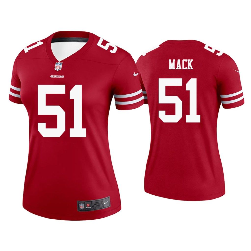 Women Alex Mack San Francisco 49ers Scarlet Legend Jersey – Choose Your ...