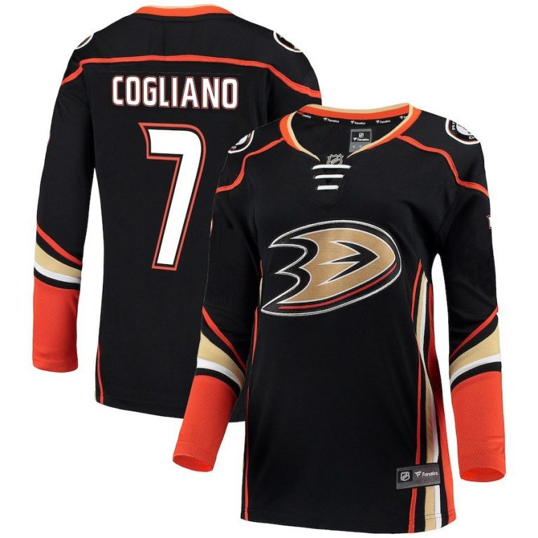 Women Anaheim Ducks Andrew Cogliano Black Breakaway Jersey