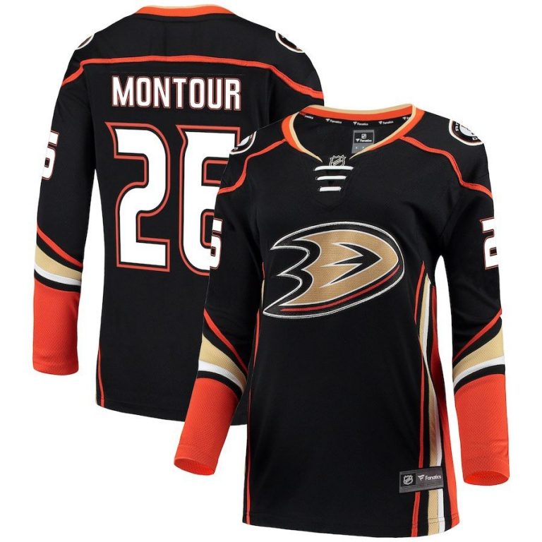 Women Anaheim Ducks Brandon Montour Black Breakaway Jersey