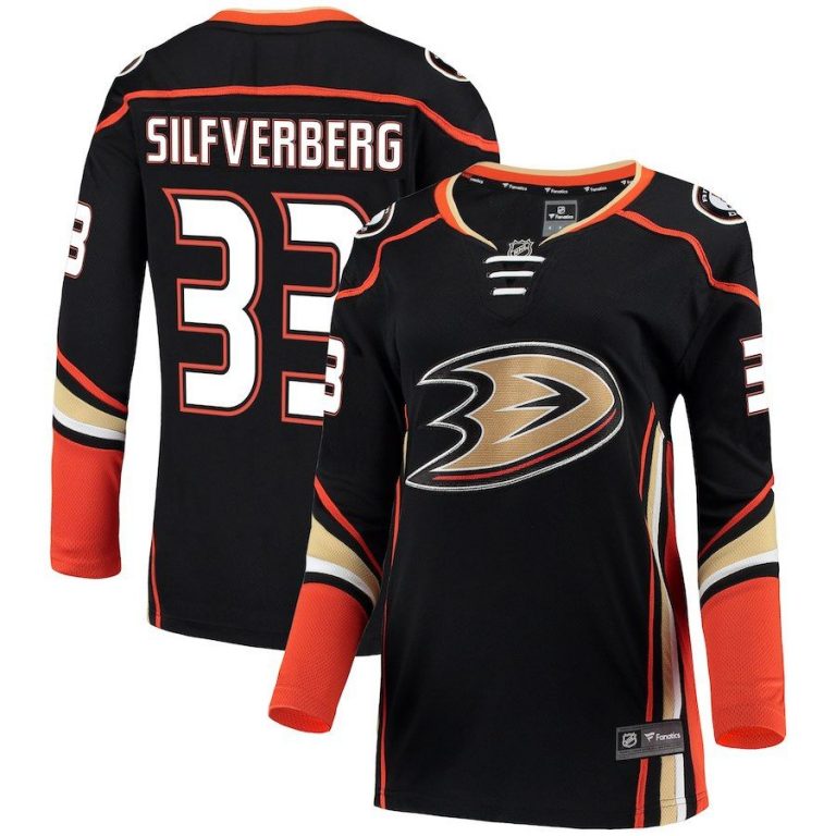 Women Anaheim Ducks Jakob Silfverberg Black Breakaway Jersey