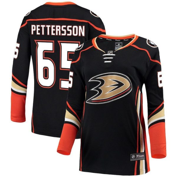Women Anaheim Ducks Marcus Pettersson Black Breakaway Jersey
