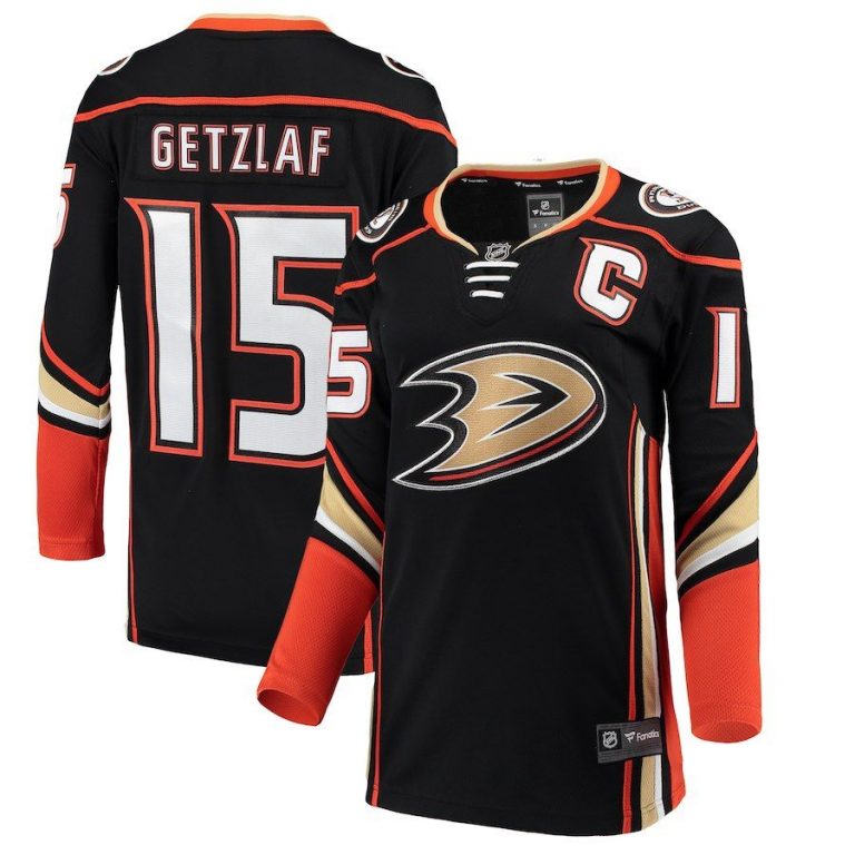 Women Anaheim Ducks Ryan Getzlaf Black Home Breakaway Player Jersey