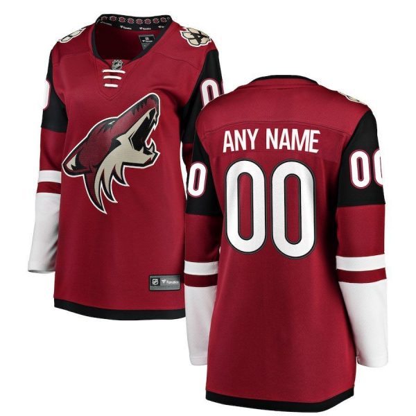 Women Arizona Coyotes Red Home Breakaway Custom Jersey