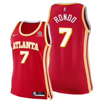 Women Atlanta Hawks Rajon Rondo Icon Red Jersey