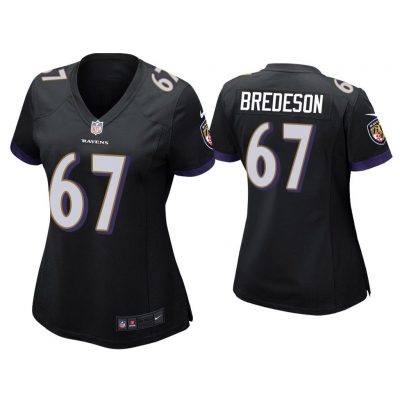 Women Ben Bredeson Baltimore Ravens Black Game Jersey