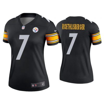 Women Ben Roethlisberger Pittsburgh Steelers Black Legend Jersey