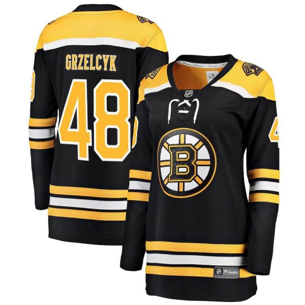 Women Boston Bruins Matt Grzelcyk Black Breakaway Player Jersey