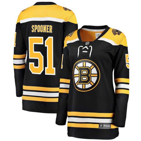 Women Boston Bruins Ryan Spooner Black Breakaway Player Jersey