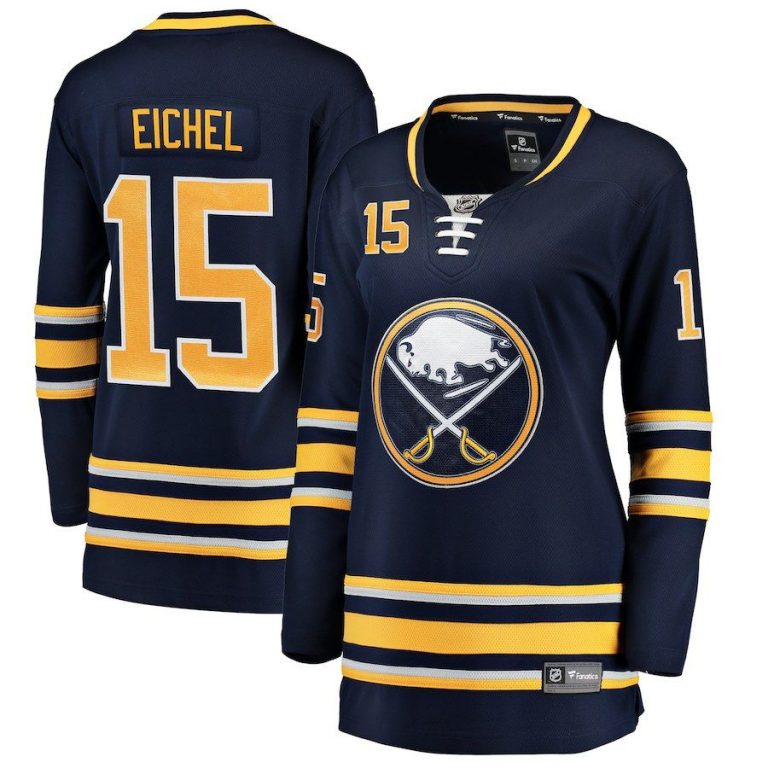 Women Buffalo Sabres Jack Eichel Navy Home Breakaway Player Jersey