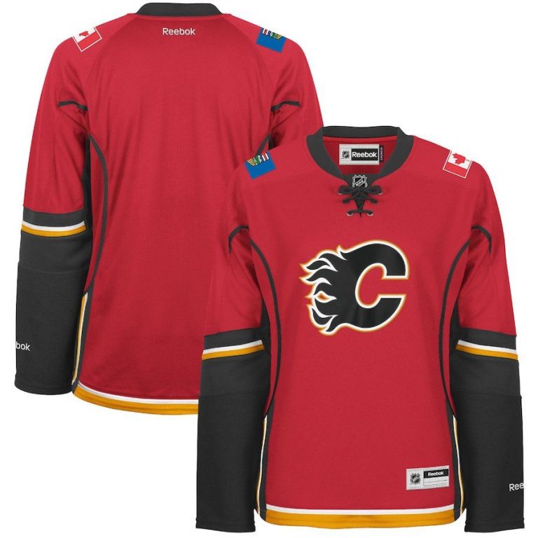 Women Calgary Flames White Premier Road Jersey