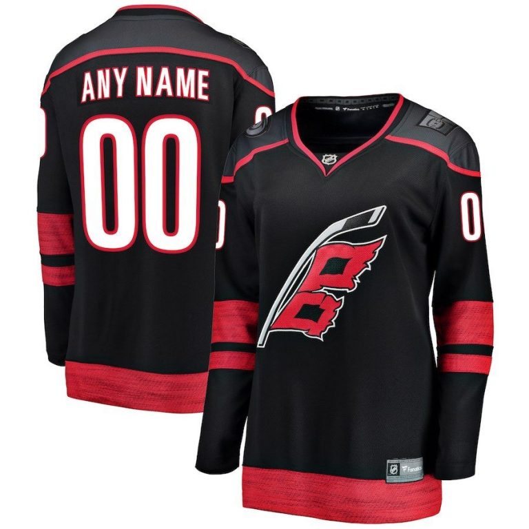 Women Carolina Hurricanes Black Alternate Breakaway Custom Jersey