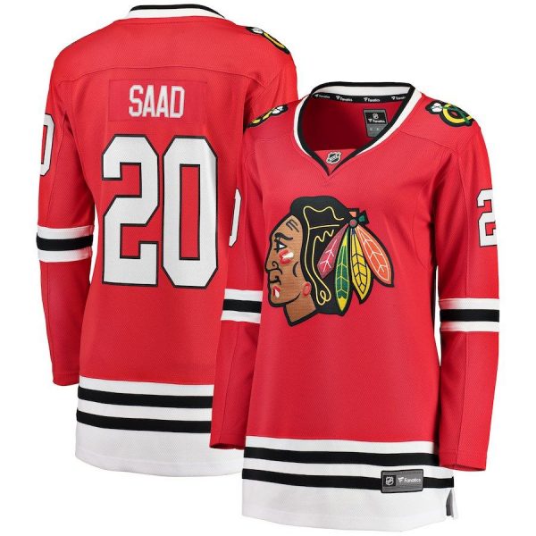 Women Chicago Blackhawks Brandon Saad Red Breakaway Player Jersey