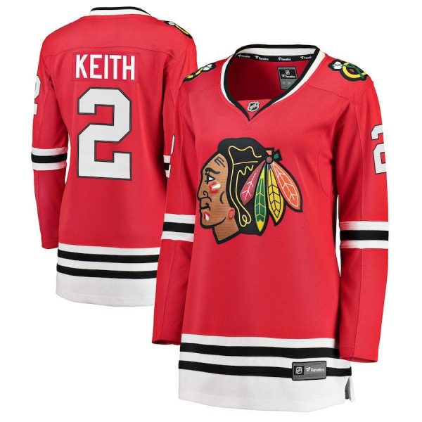 Women Chicago Blackhawks Duncan Keith Red Home Breakaway Player Jersey