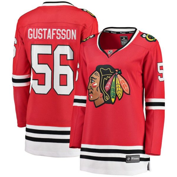 Women Chicago Blackhawks Erik Gustafsson Red Breakaway Player Jersey