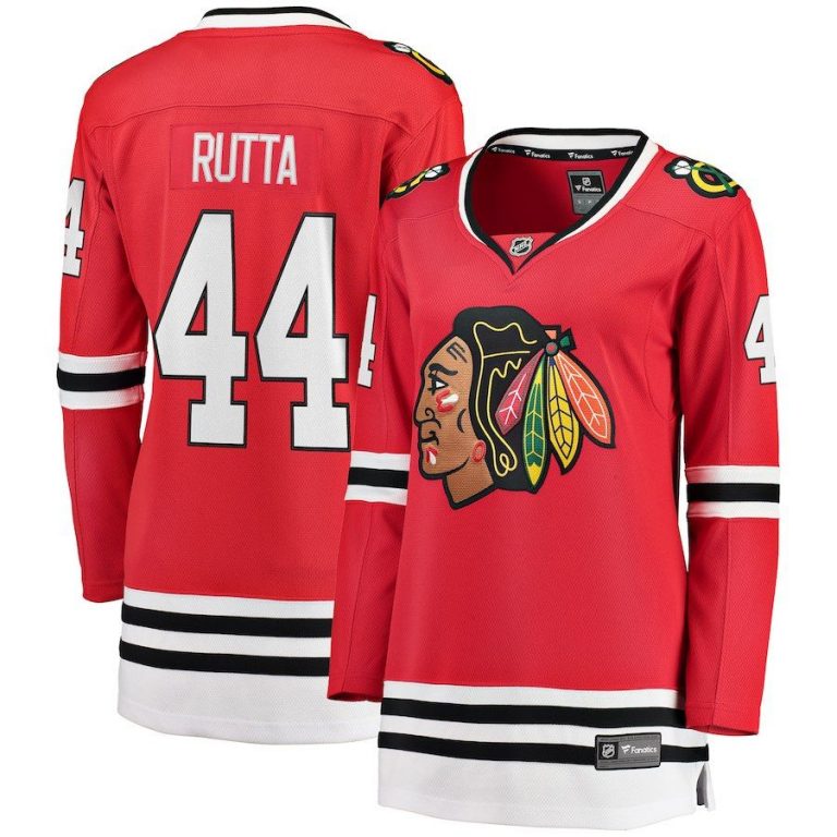 Women Chicago Blackhawks Jan Rutta Red Breakaway Player Jersey