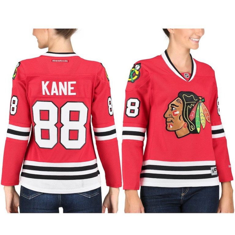 Women Chicago Blackhawks Patrick Kane Red Home Premier Jersey