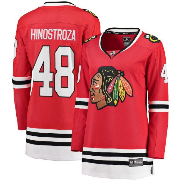 Women Chicago Blackhawks Vinnie Hinostroza Red Breakaway Player Jersey