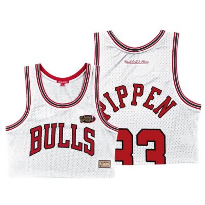 Women Chicago Bulls Scottie Pippen 1996 Nba Finals White Jersey