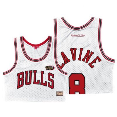 Women Chicago Bulls Zach Lavine 1996 Nba Finals White Jersey