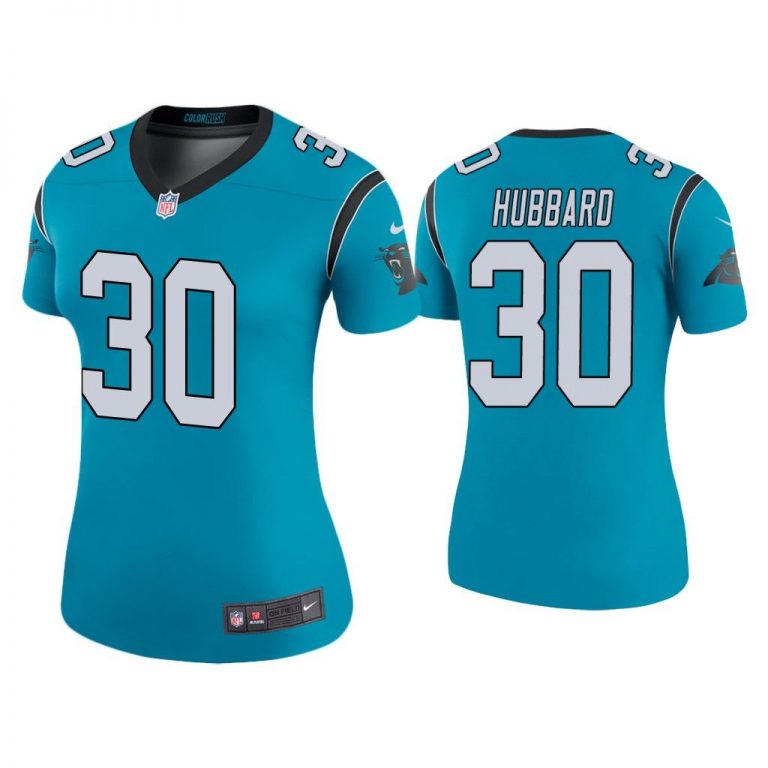 Women Color Rush Legend Chuba Hubbard Carolina Panthers Blue Jersey