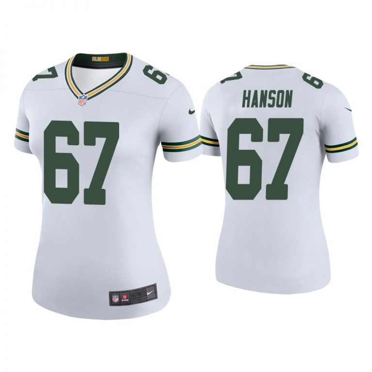 Women Color Rush Legend Jake Hanson Green Bay Packers White Jersey