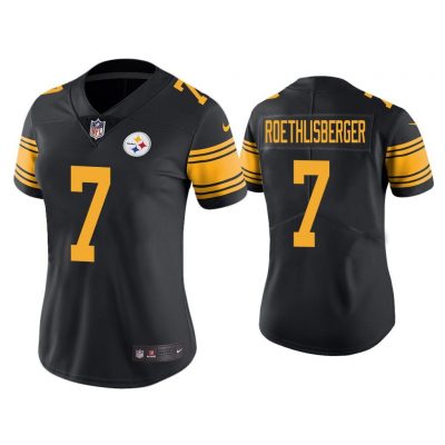 Women Color Rush Limited Ben Roethlisberger Pittsburgh Steelers Black Jersey