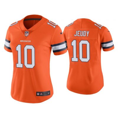 Women Color Rush Limited Jerry Jeudy Denver Broncos Orange Jersey