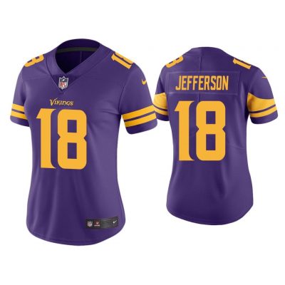 Women Color Rush Limited Justin Jefferson Minnesota Vikings Purple Jersey