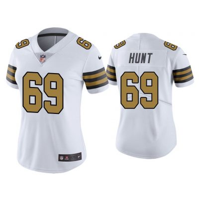 Women Color Rush Limited Margus Hunt New Orleans Saints White Jersey