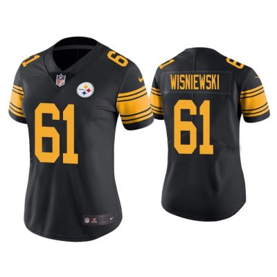 Women Color Rush Limited Stefen Wisniewski Pittsburgh Steelers Black Jersey