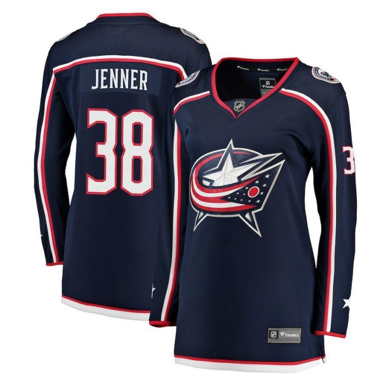 Women Columbus Blue Jackets Boone Jenner Navy Breakaway Jersey