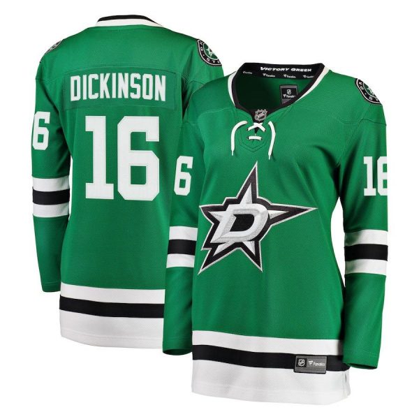 Women Dallas Stars Jason Dickinson Kelly Green Breakaway Player Jersey