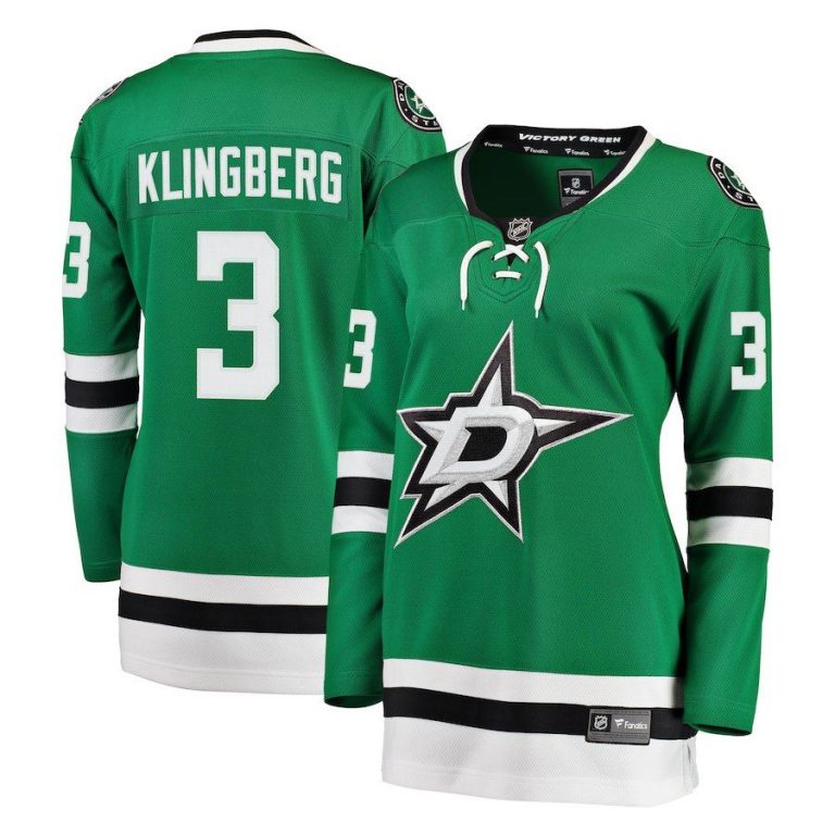 Women Dallas Stars John Klingberg Kelly Green Breakaway Player Jersey