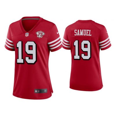 Women Deebo Samuel San Francisco 49ers Scarlet 75th Anniversary Jersey