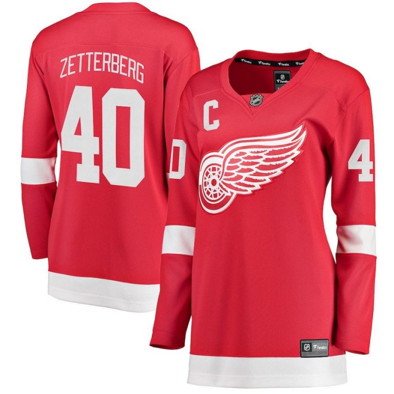 Women Detroit Red Wings Henrik Zetterberg Red Home Breakaway Player Jersey