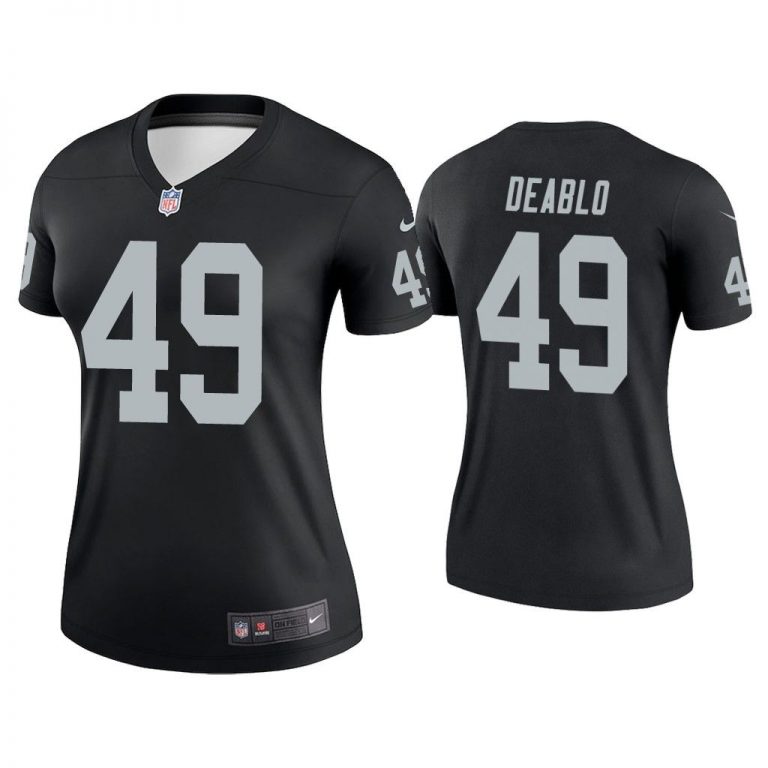 Women Divine Deablo Las Vegas Raiders Black Legend Jersey