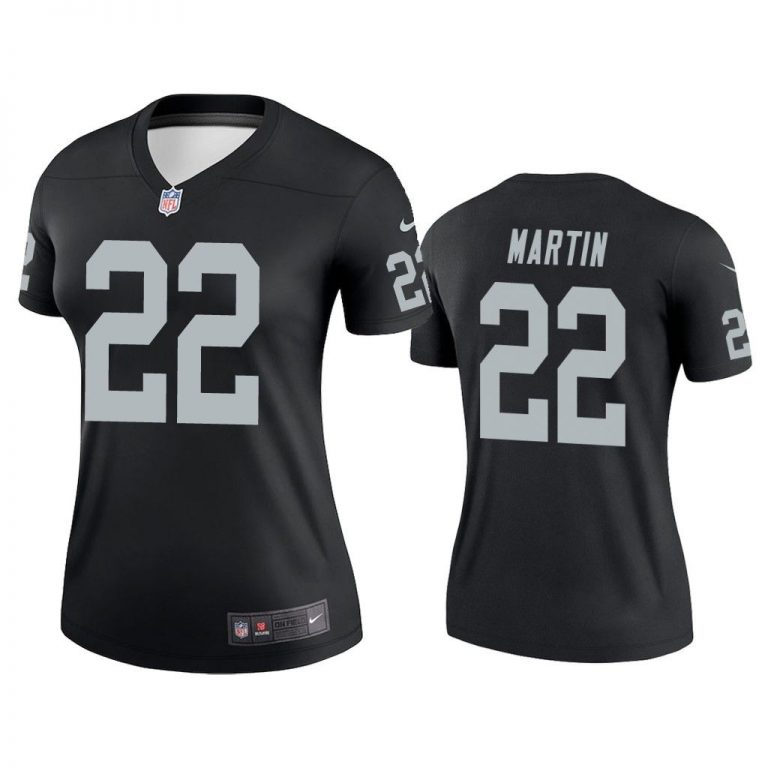 Women Doug Martin #22 Oakland Raiders Black Legend Jersey