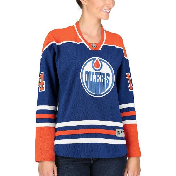 Women Edmonton Oilers Jordan Eberle Royal Blue Home Premier Jersey