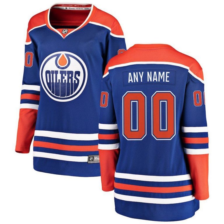 Women Edmonton Oilers Royal Alternate Breakaway Custom Jersey