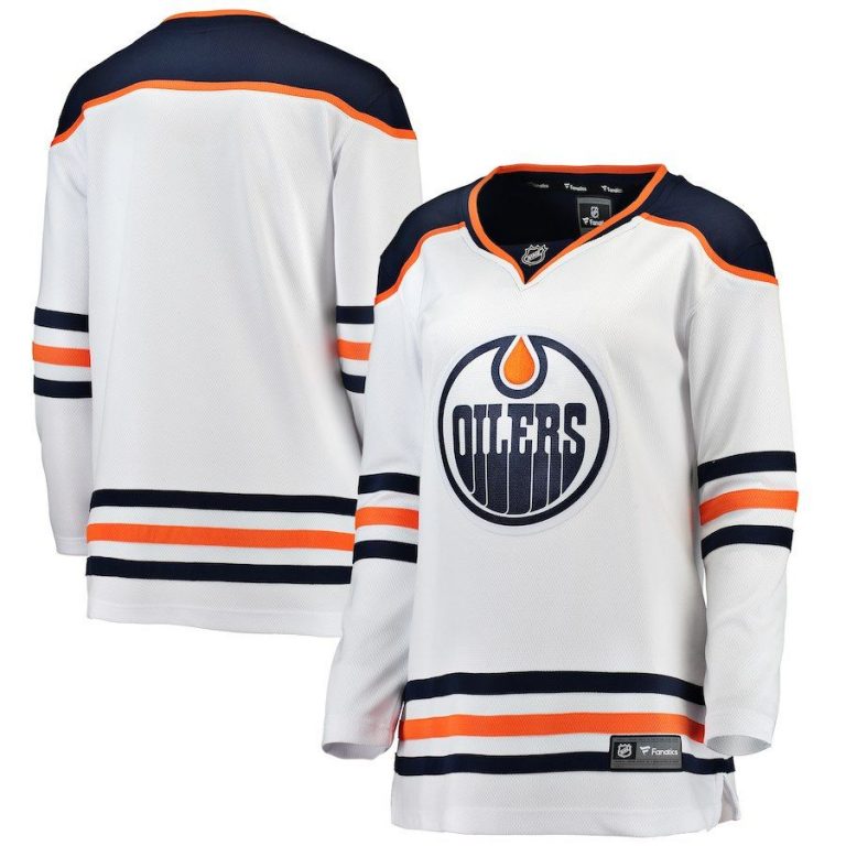 Women Edmonton Oilers White Away Breakaway Jersey