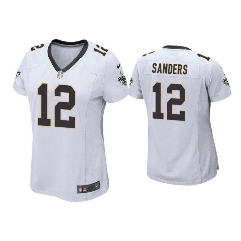 Women Emmanuel Sanders New Orleans Saints White Game Jersey