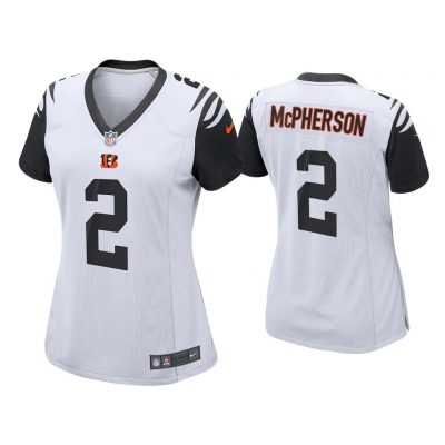 Women Evan McPherson Cincinnati Bengals White Alternate Game Jersey