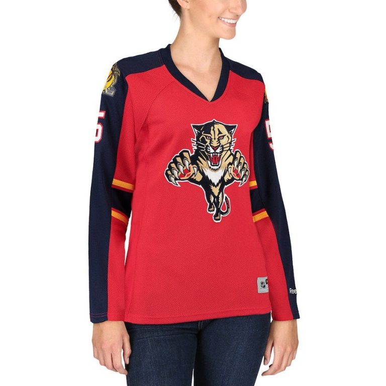 Women Florida Panthers Aaron Ekblad Red Premier Player Jersey