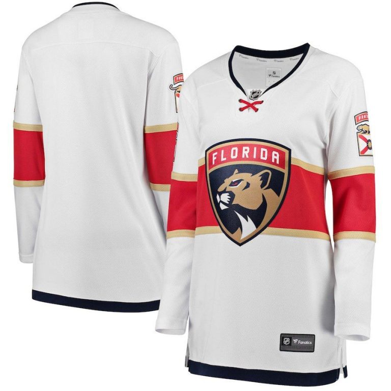 Women Florida Panthers White Away Breakaway Jersey