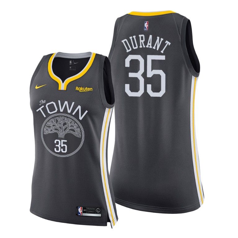 Women Golden State Warriors Gray Kevin Durant #35 Statement Jersey ...