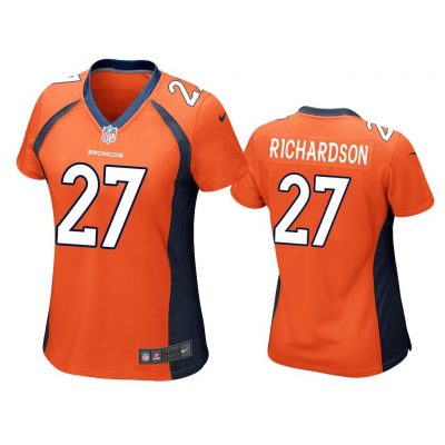 Women Horace Richardson #27 Denver Broncos Orange Game Jersey