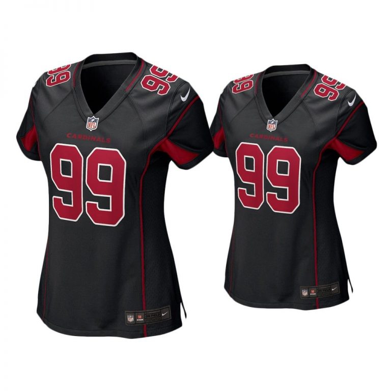 Women J.J. Watt Arizona Cardinals Black 2nd Alternate Game Jersey