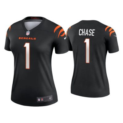 Women Ja'Marr Chase Cincinnati Bengals Black Legend Jersey